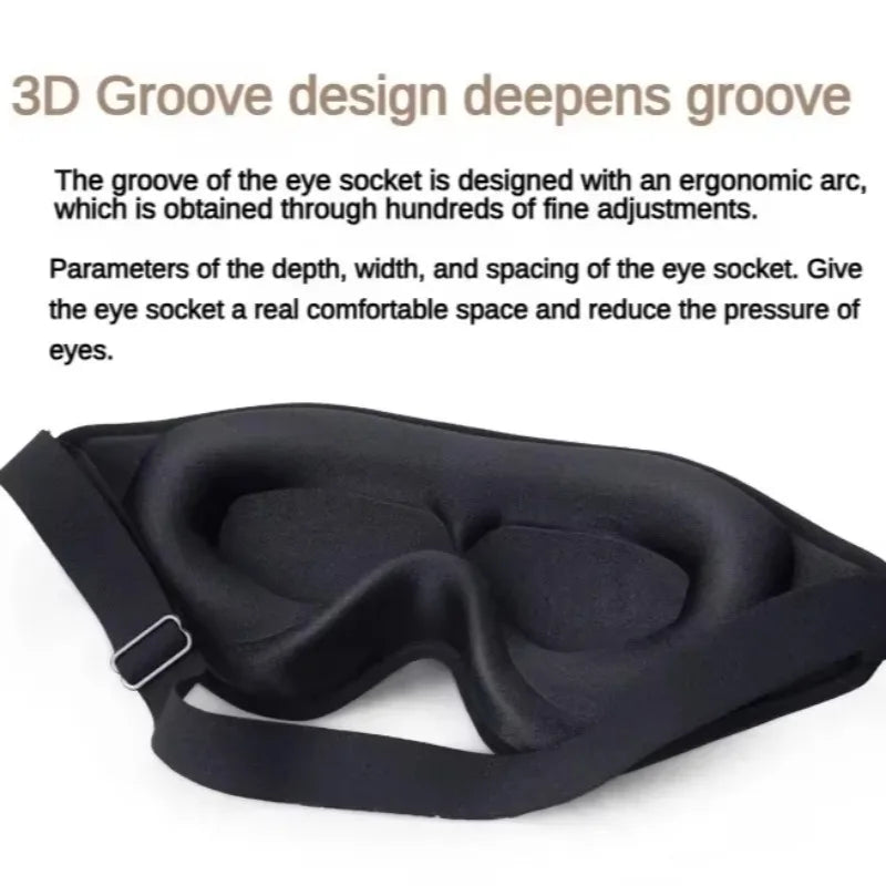 3D Sleeping Mask Memory Foam Block Out Light Sleep Mask Eye Shade Blindfold for Eye Sleep Masker Sleeping Aid Face Mask Eyepatch