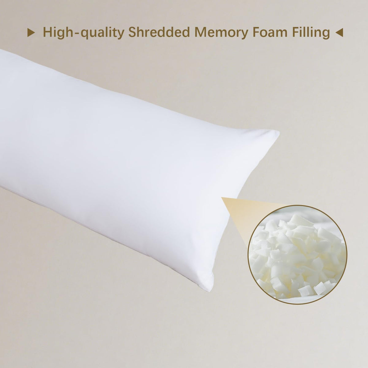 Memory Foam Body Pillow Insert,Bed Pillow for Adults